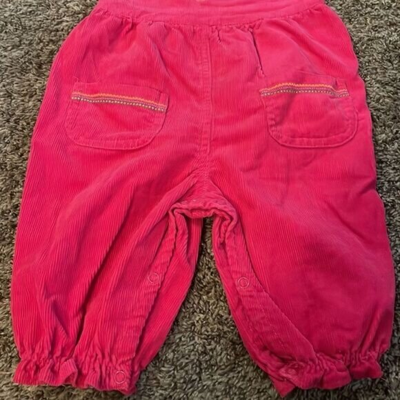 Vintage Girls Corduroy Overalls Pink 6-9 Months - Picture 3 of 6